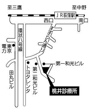 桃井診療所地図